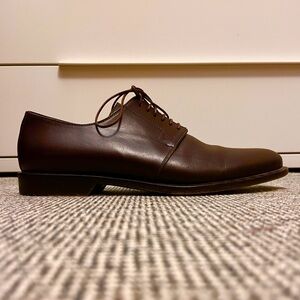 Classic Men's Brown Leather Derby Shoes
